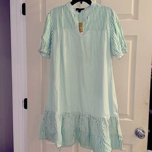 Suzanne Betro green/white dress Sz 1X NEW